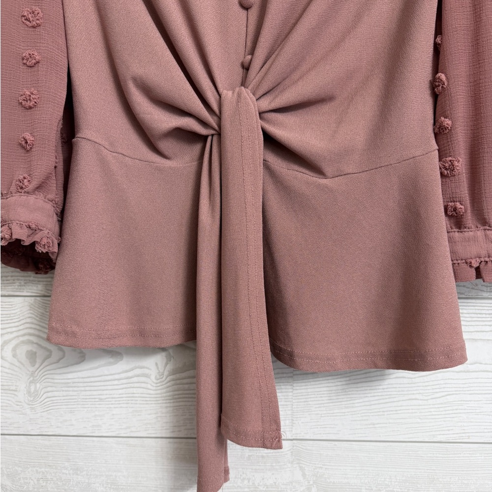 Fifty Street Women’s Retro Dusty Pink Blouse. Size M - Picture 5 of 7